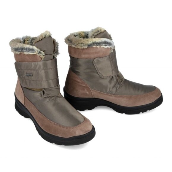 NEW IMAC Suede Winter Booties With Tex Membrane IN taupe for women 1225 5m3 - Picture 1 of 8